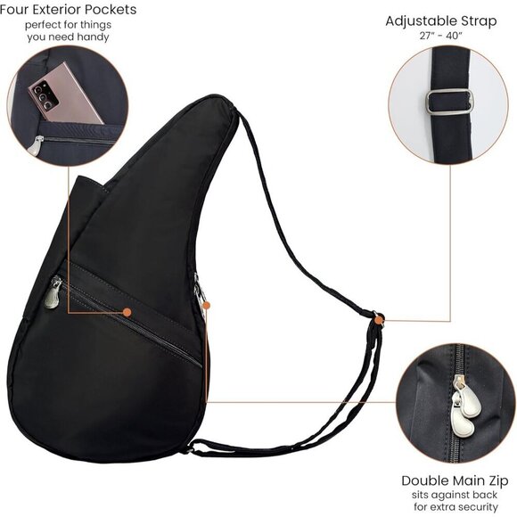 Microfiber Crossbody Bag Ergonomic Travel Sling for Women Daily Use